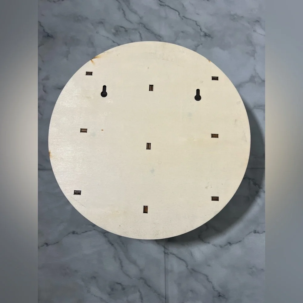Moon Face black and blonde wood light wood display shelf small